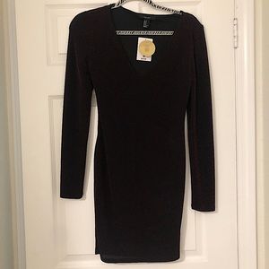 Black dress with red glitter detail *NWT*